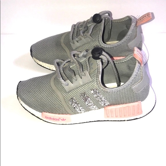 adidas with glitter stripes